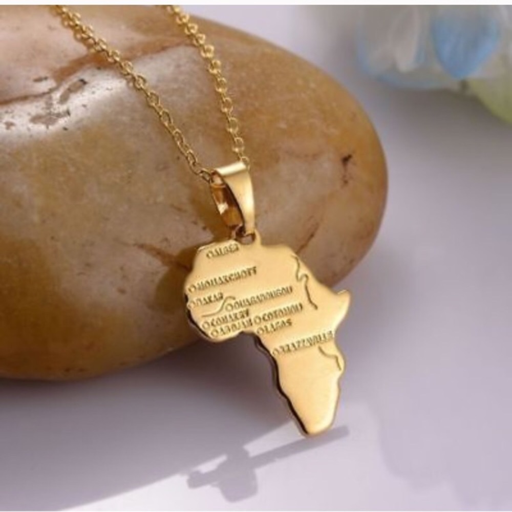 Gold Africa Necklace - Picture 2 of 7
